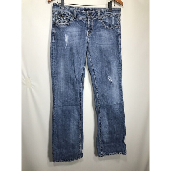 Vigoss Slim Boot Jeans Women's Blue Denim Mid Rise Size 29 - Picture 1 of 9